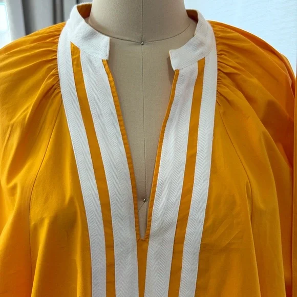 Tory Burch Orange and White Maxi Dress - Picture 4 of 7